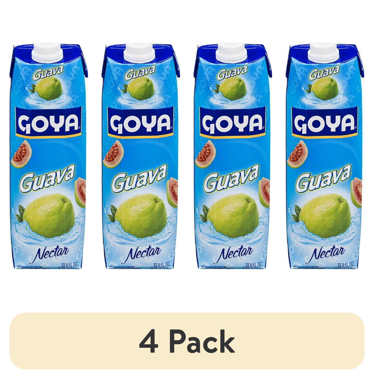 (4 pack) GOYA Guava Fruit Nectar, 33.8 Fl Oz