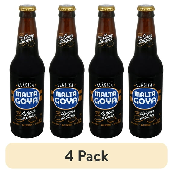 (4 pack) GOYA Malta Clasica With Cane Sugar 12 Fl. Oz