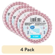 (4 pack) Great Value Pink Sprinkles Greaseproof Cupcake Liners, 24 Count