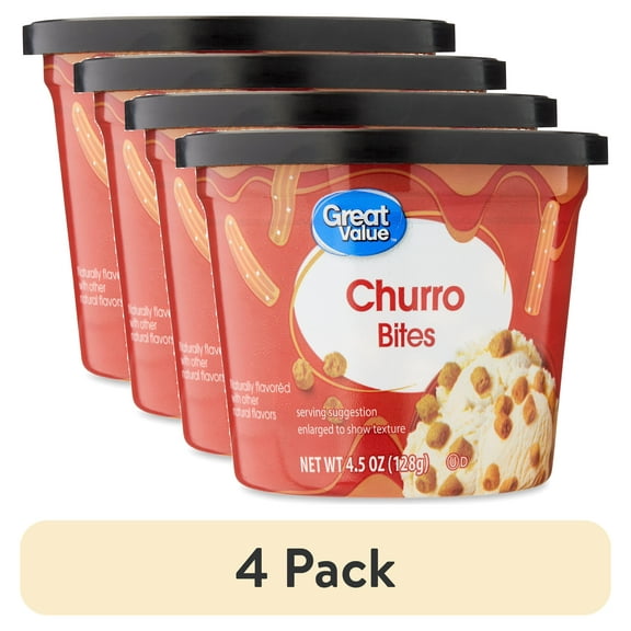 (4 pack) Great Value Churro Bites, 4.5 oz
