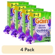 4 pack Gain Dryer Sheets, Moonlight Breeze, 240 Count