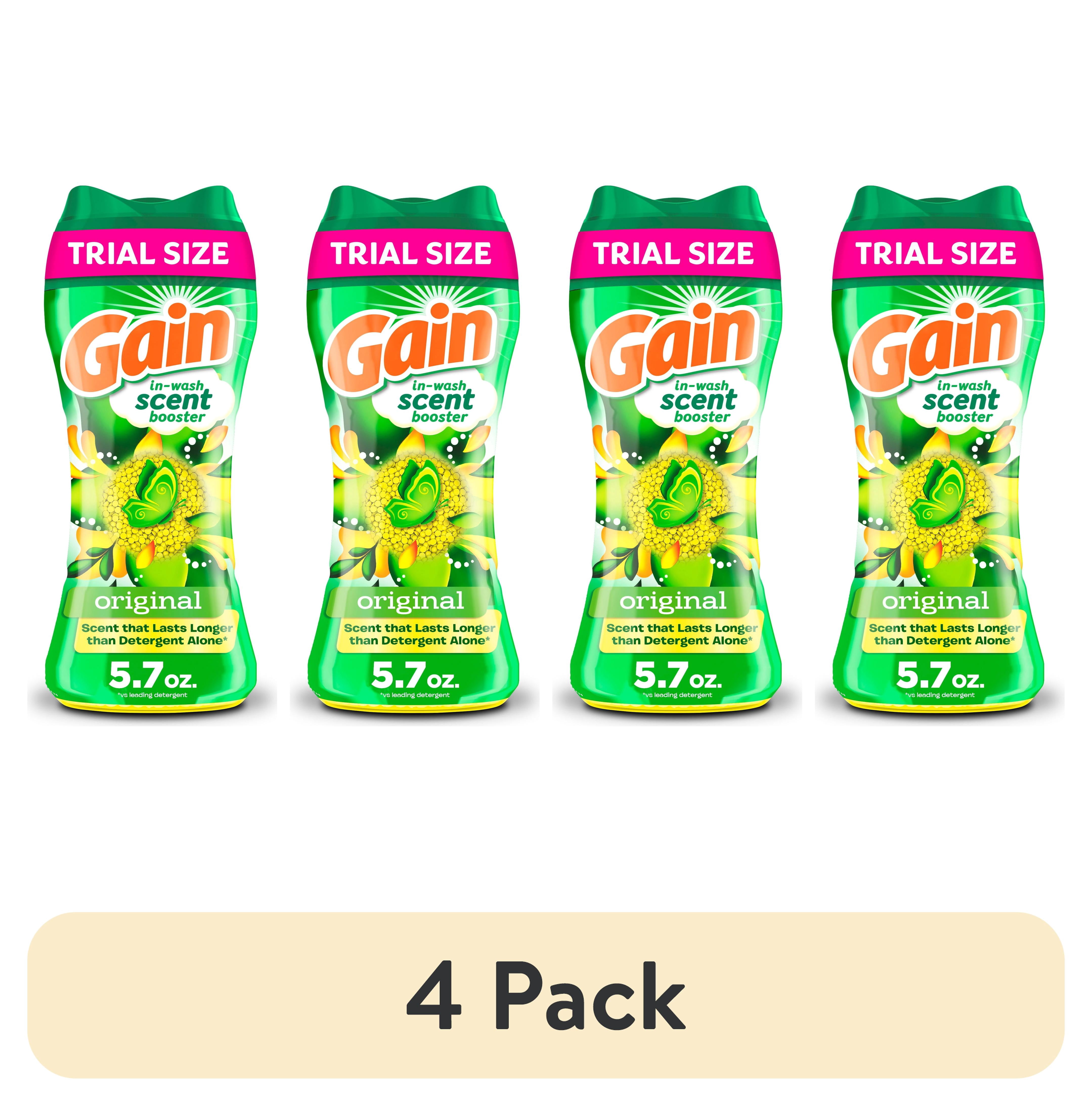(4 pack) Gain Laundry Scent Beads, Fireworks In-Wash Scent Booster, Original Scent, 5.7oz
