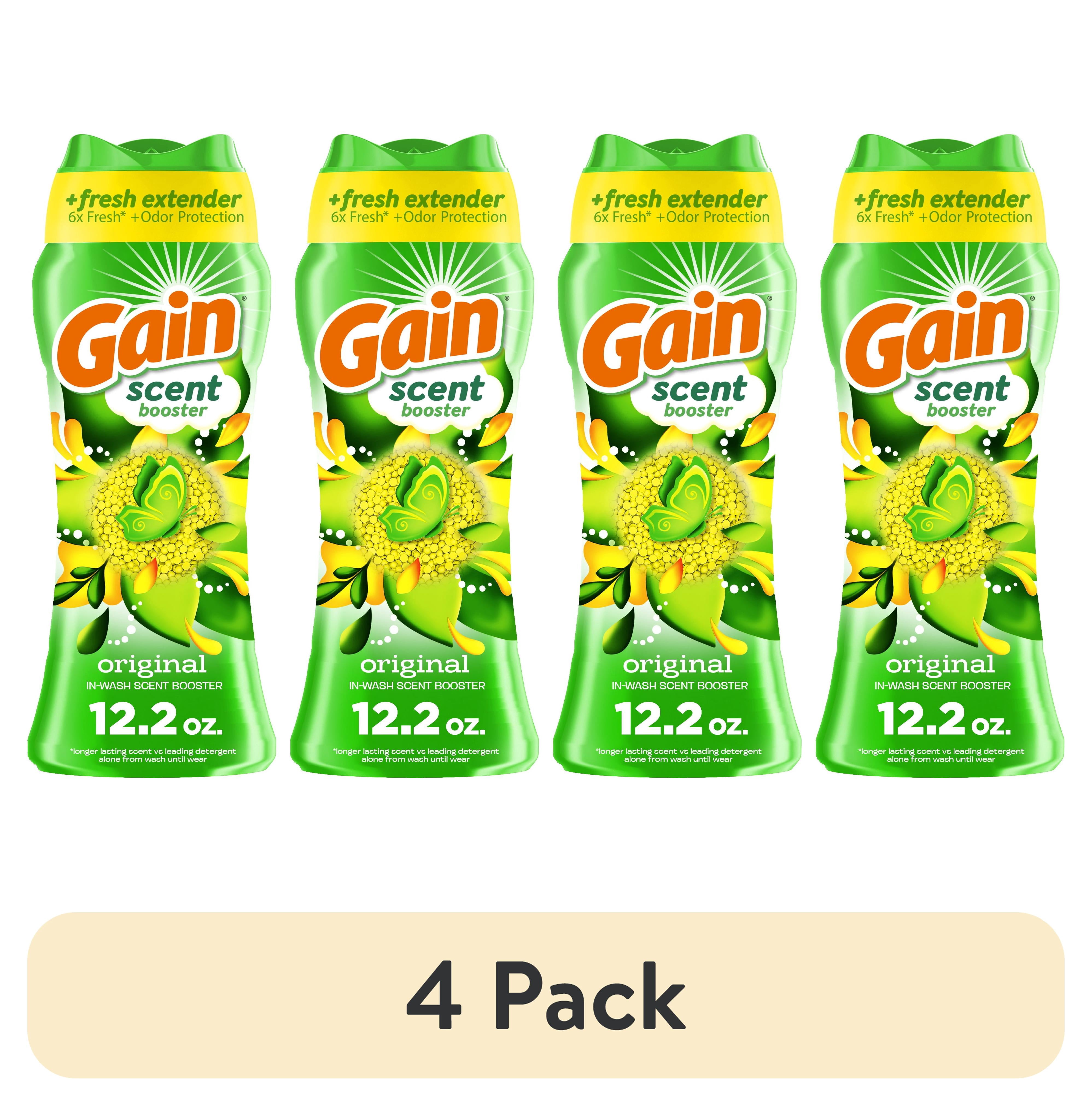 (4 pack) Gain Fireworks In-Wash Scent Booster Laundry Beads, Original Scent, 12.2 oz