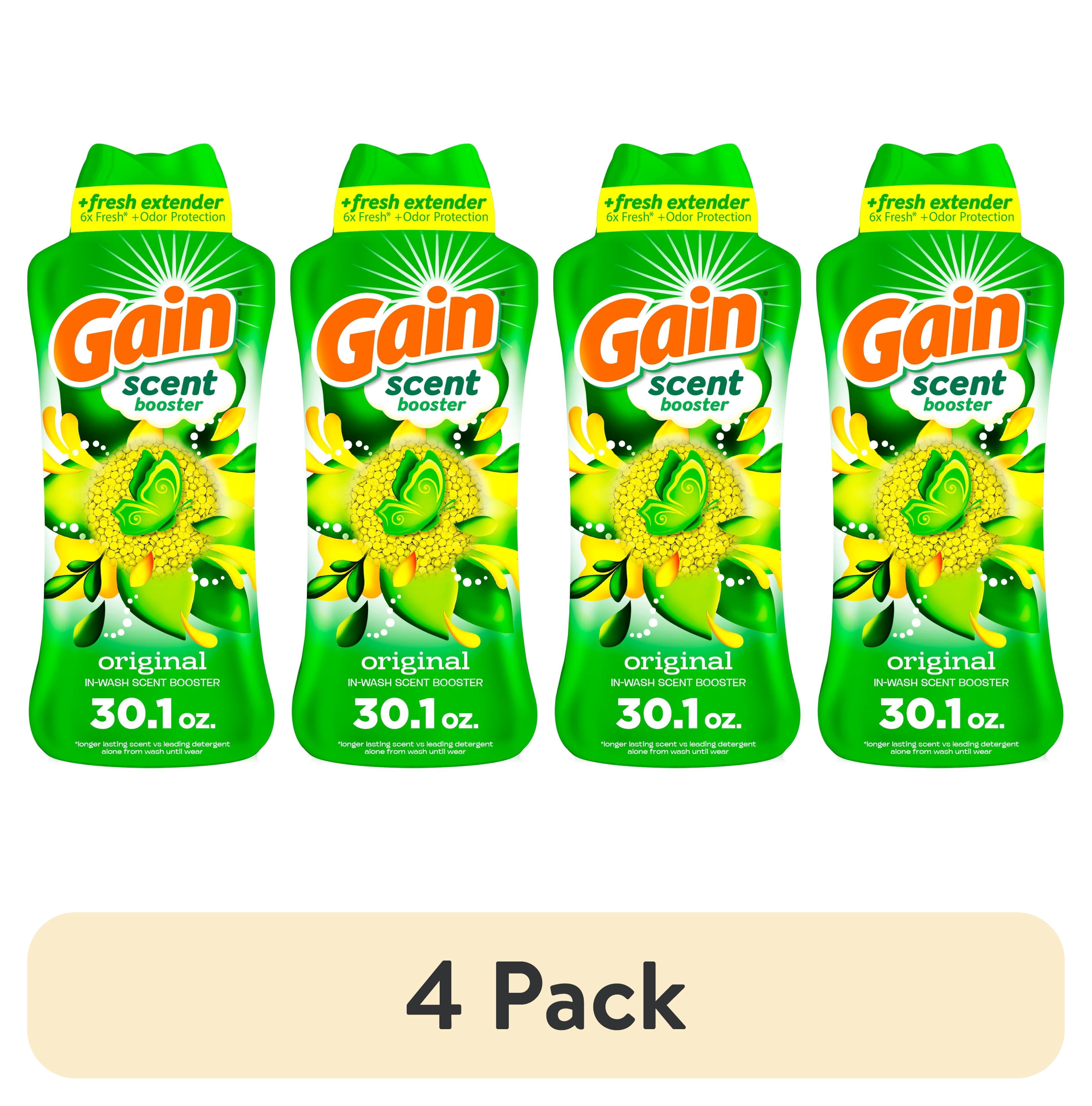 (4 pack) Gain Laundry Scent Beads, Fireworks In-Wash Scent Booster, Original Scent, 30.1oz