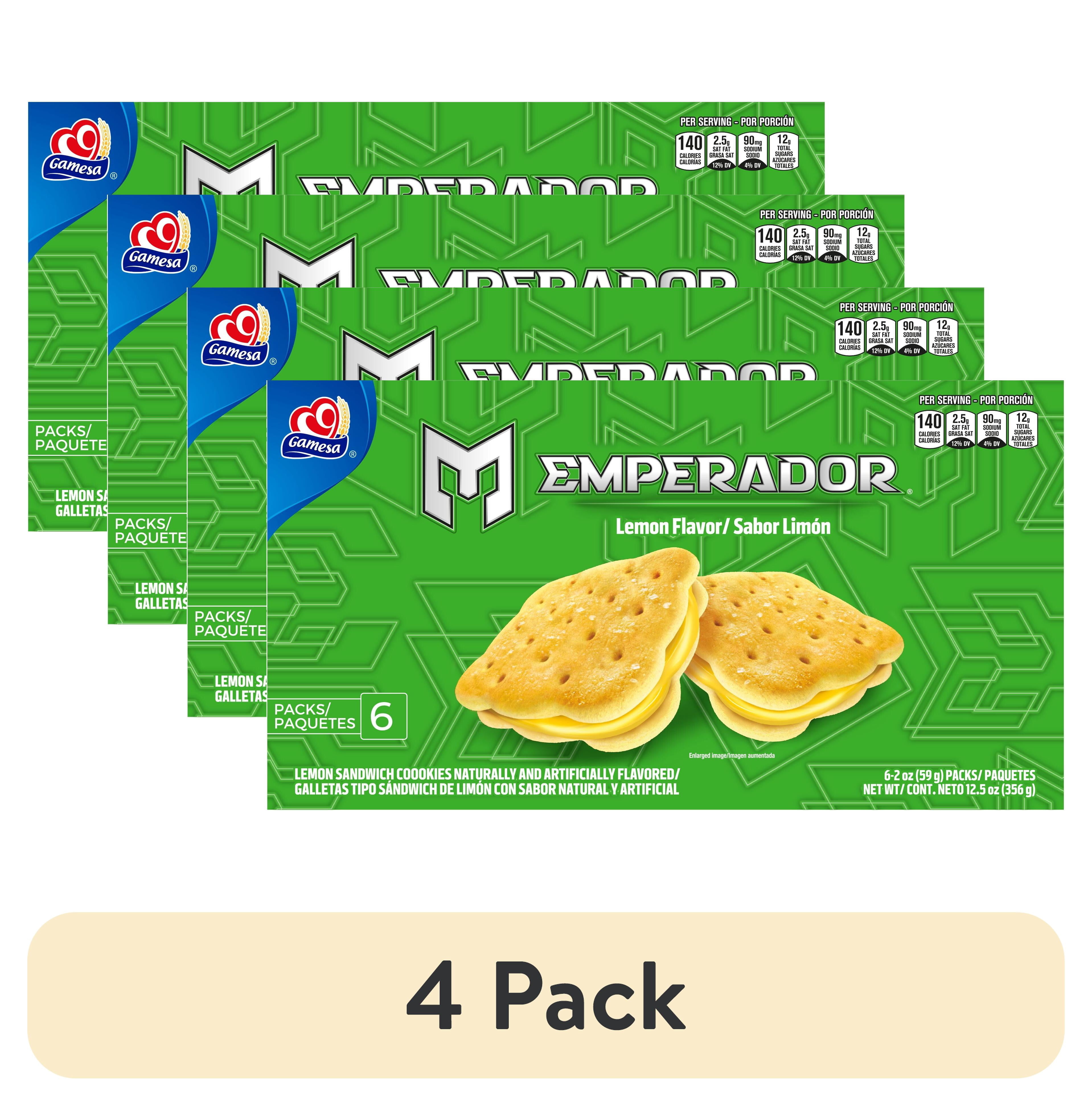 (4 pack) Gamesa Emperador Lime Flavored Sandwich Cookies, 12.5 oz