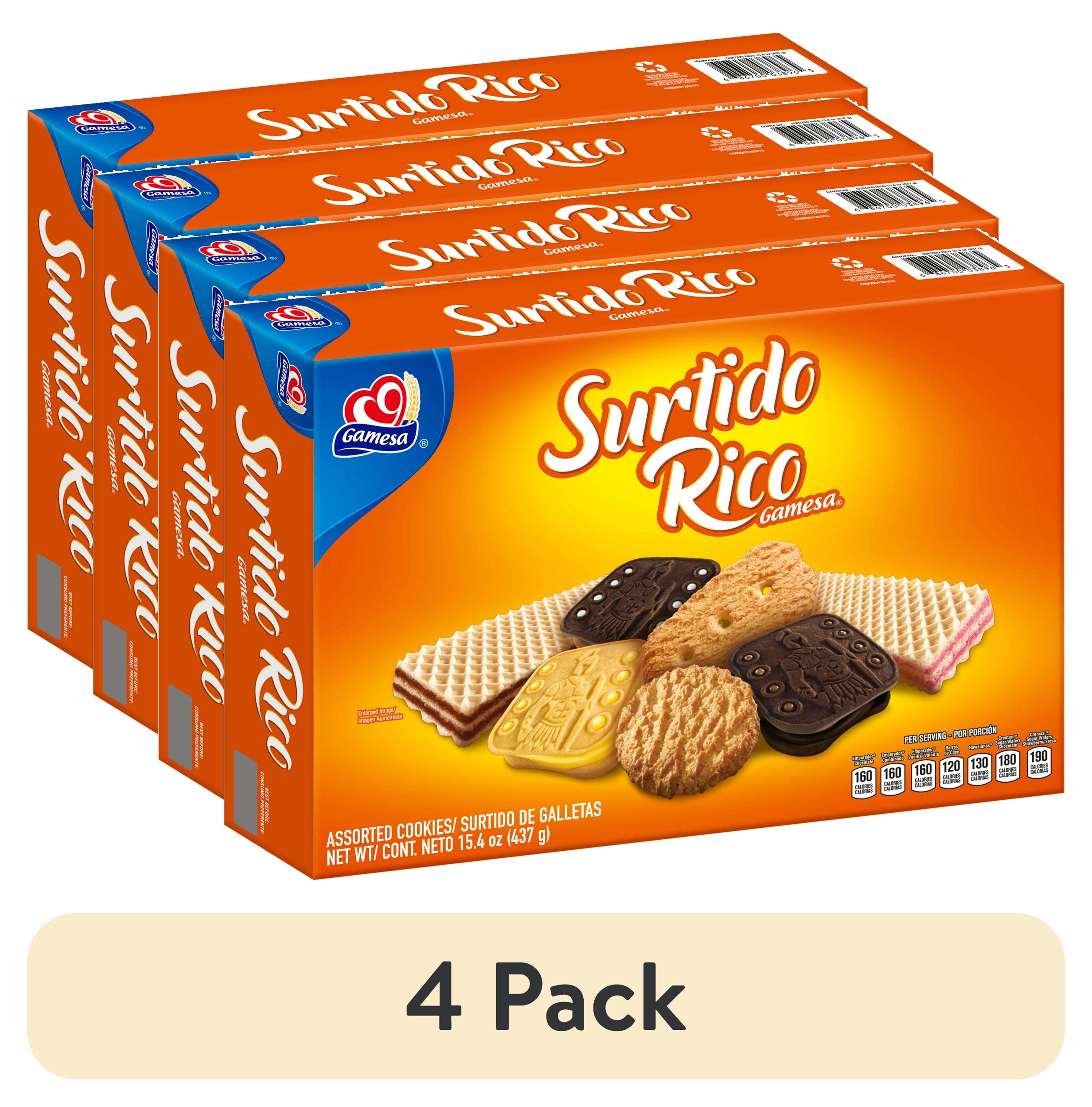 (4 pack) Gamesa Surtido Rico Assorted Cookies, 15.4 oz Box, 1 Pack