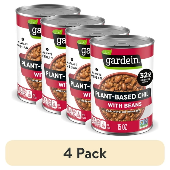 (4 pack) Gardein Plant-Based Chili With Beans, Vegan, 15 oz.