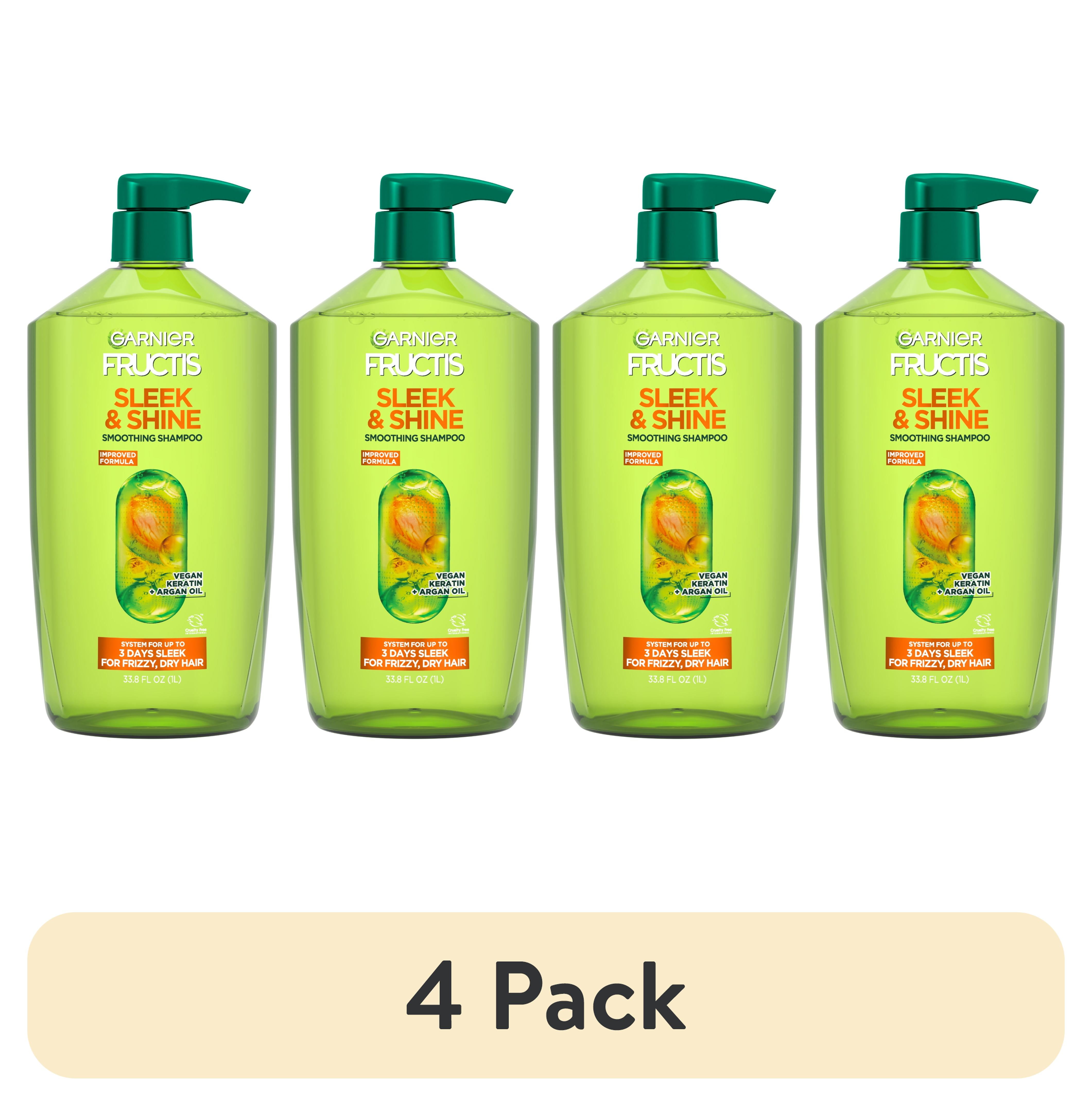 (4 pack) Garnier Fructis Sleek & Shine Argan Oil Anti Frizz Shampoo 1L