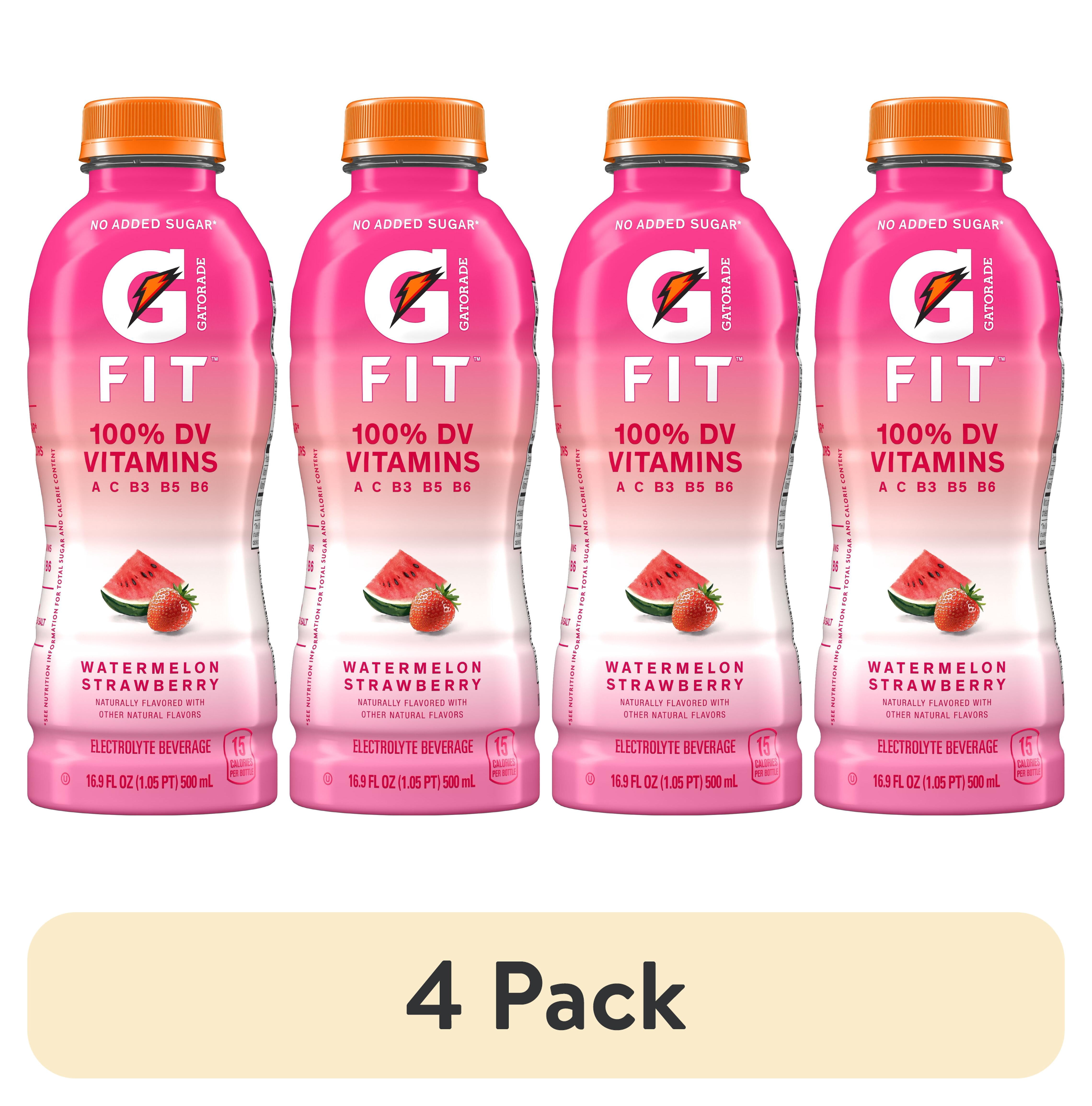 (4 pack) Gatorade Fit Watermelon Stawberry Sports Drink, 16.9 fl oz, 1 Count Bottle