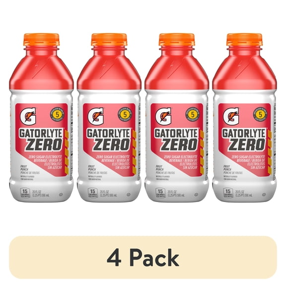 (4 pack) Gatorade Gatorlyte Fruit Punch Electrolyte Sports Drink, 20 fl oz Bottle