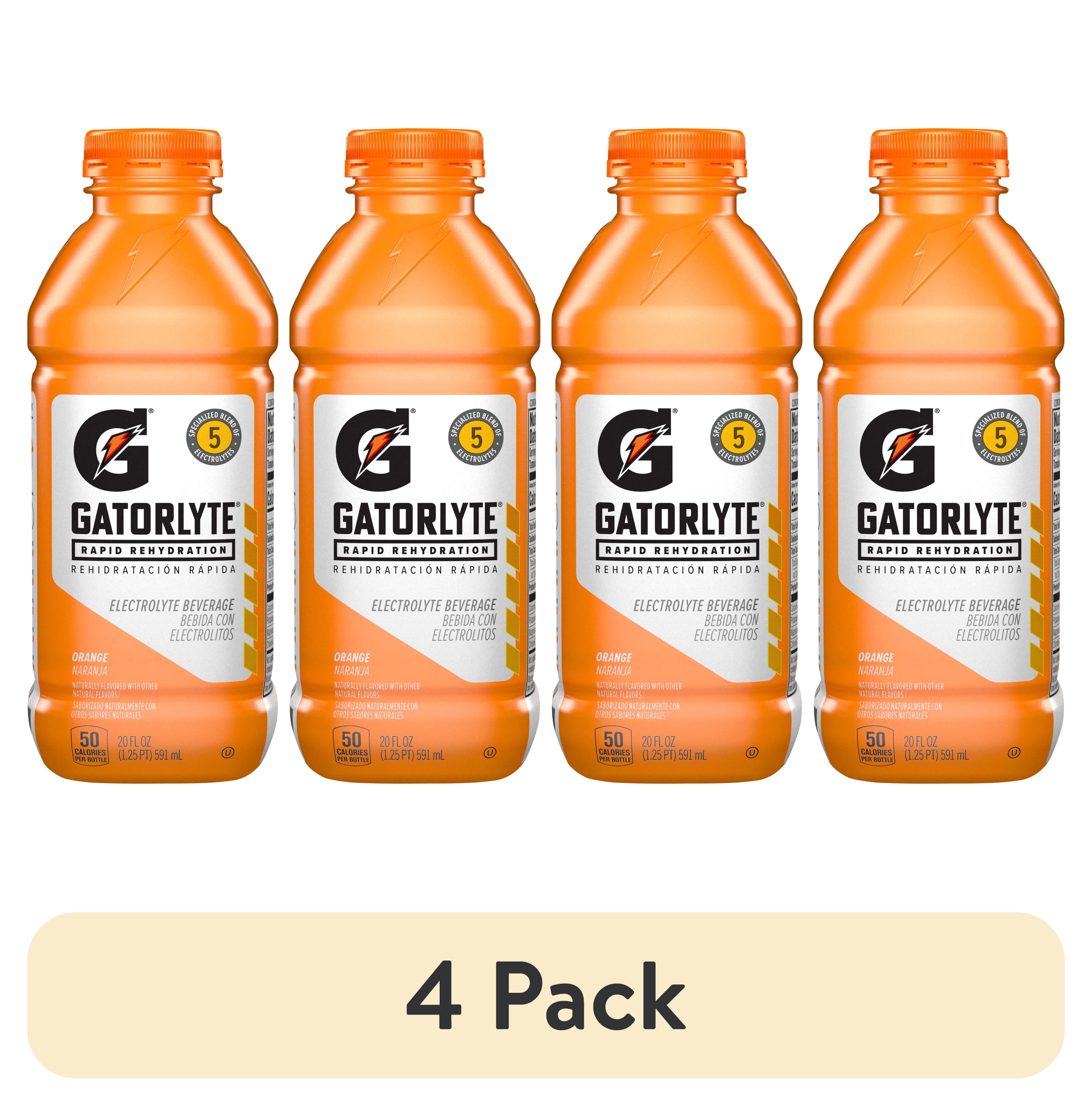 (4 pack) Gatorlyte Rapid Rehydration Electrolyte Drink, Orange, 20 fl oz, 1 Count Bottle​