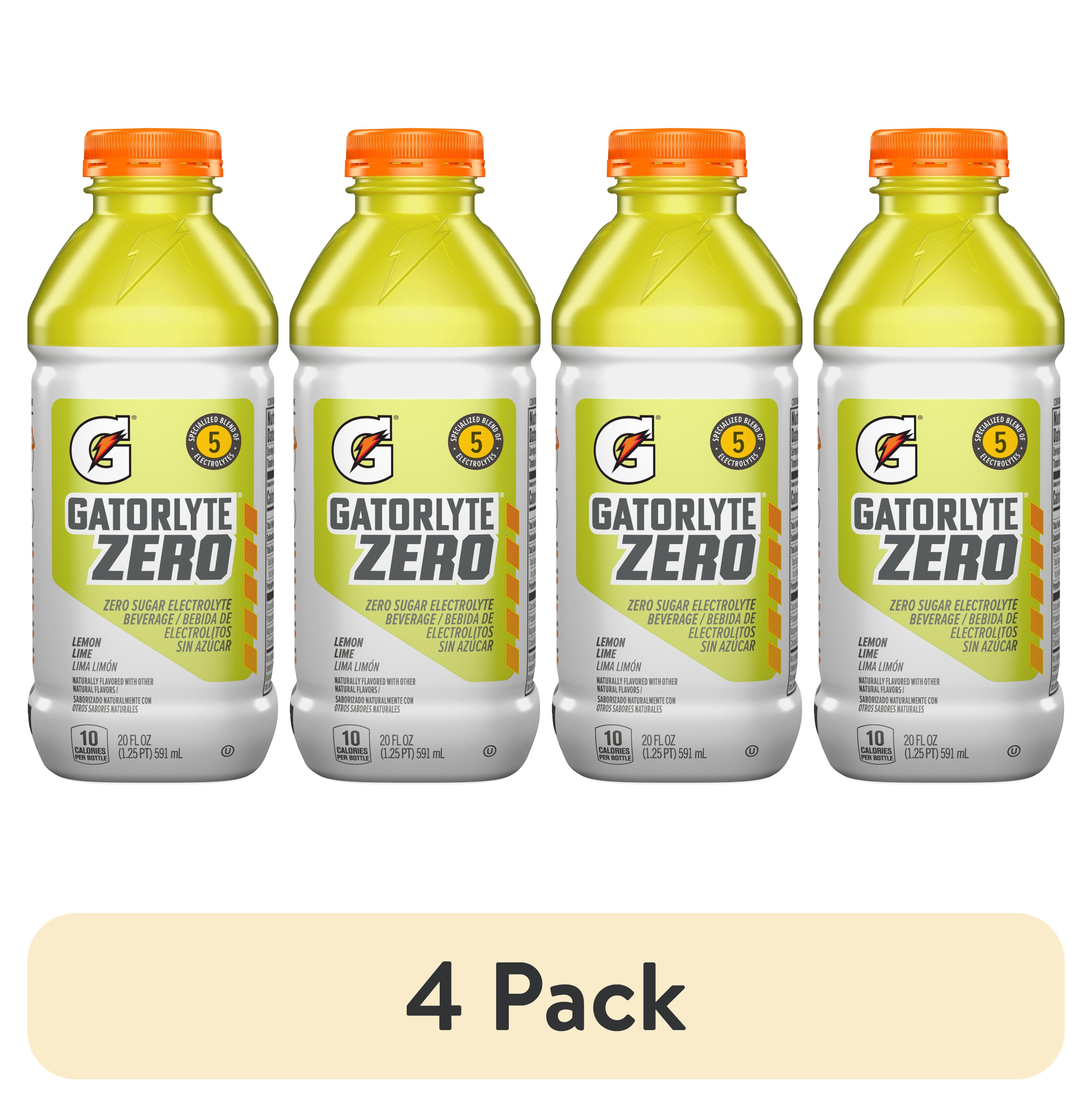 (4 pack) Gatorade Gatorlyte Zero Sugar, Lemon Lime Electrolyte Sports Drink, 20 fl oz Bottle