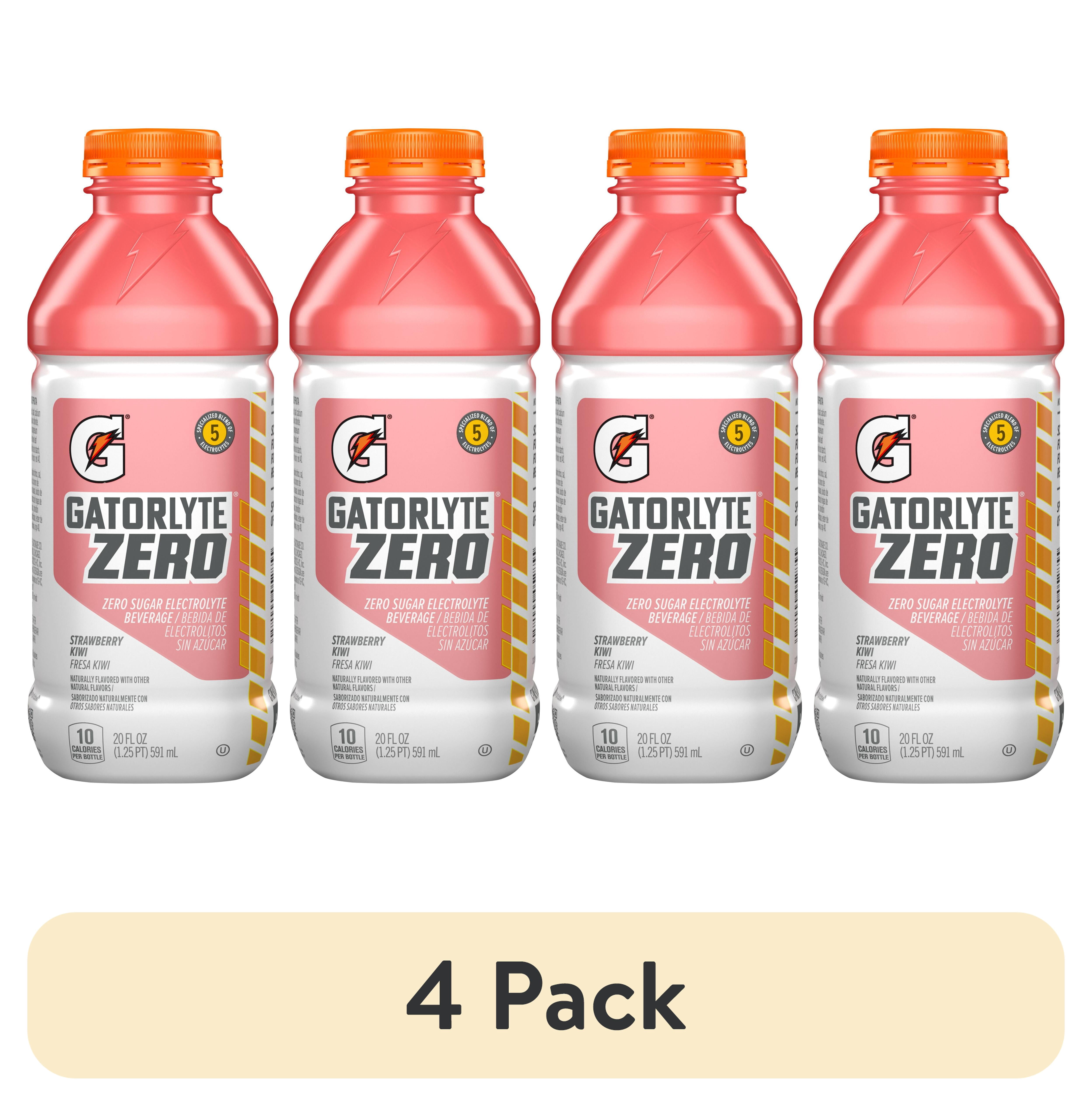 (4 pack) Gatorade Gatorlyte Zero Sugar, Strawberry Kiwi Electrolyte Sports Drink, 20 fl oz Bottle