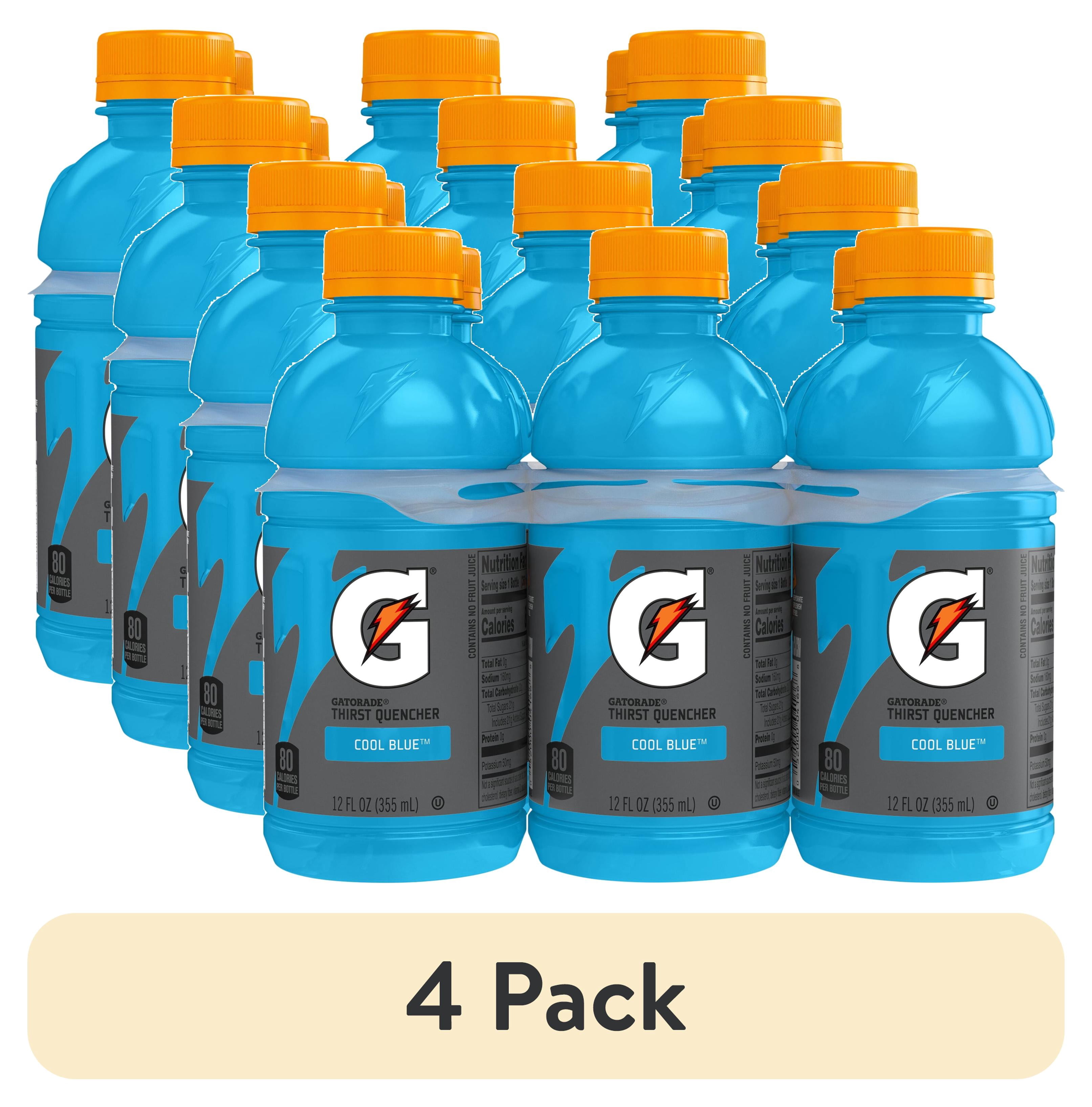 (4 pack) Gatorade Thirst Quencher Cool Blue Sports Drink, 12 fl oz, 6 Count