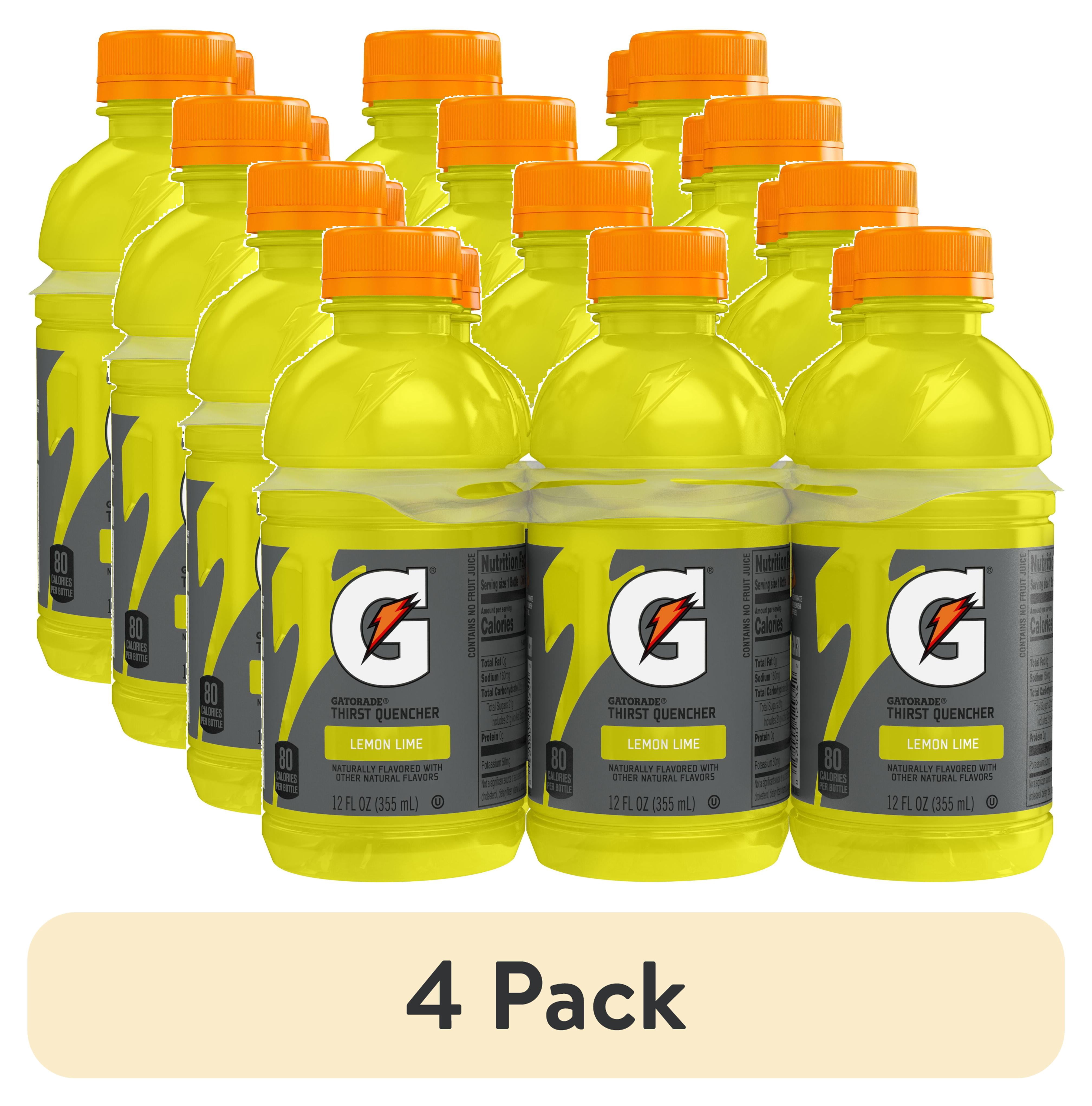 (4 pack) Gatorade Thirst Quencher Lemon Lime Sports Drink, 12 fl oz, 6 Count