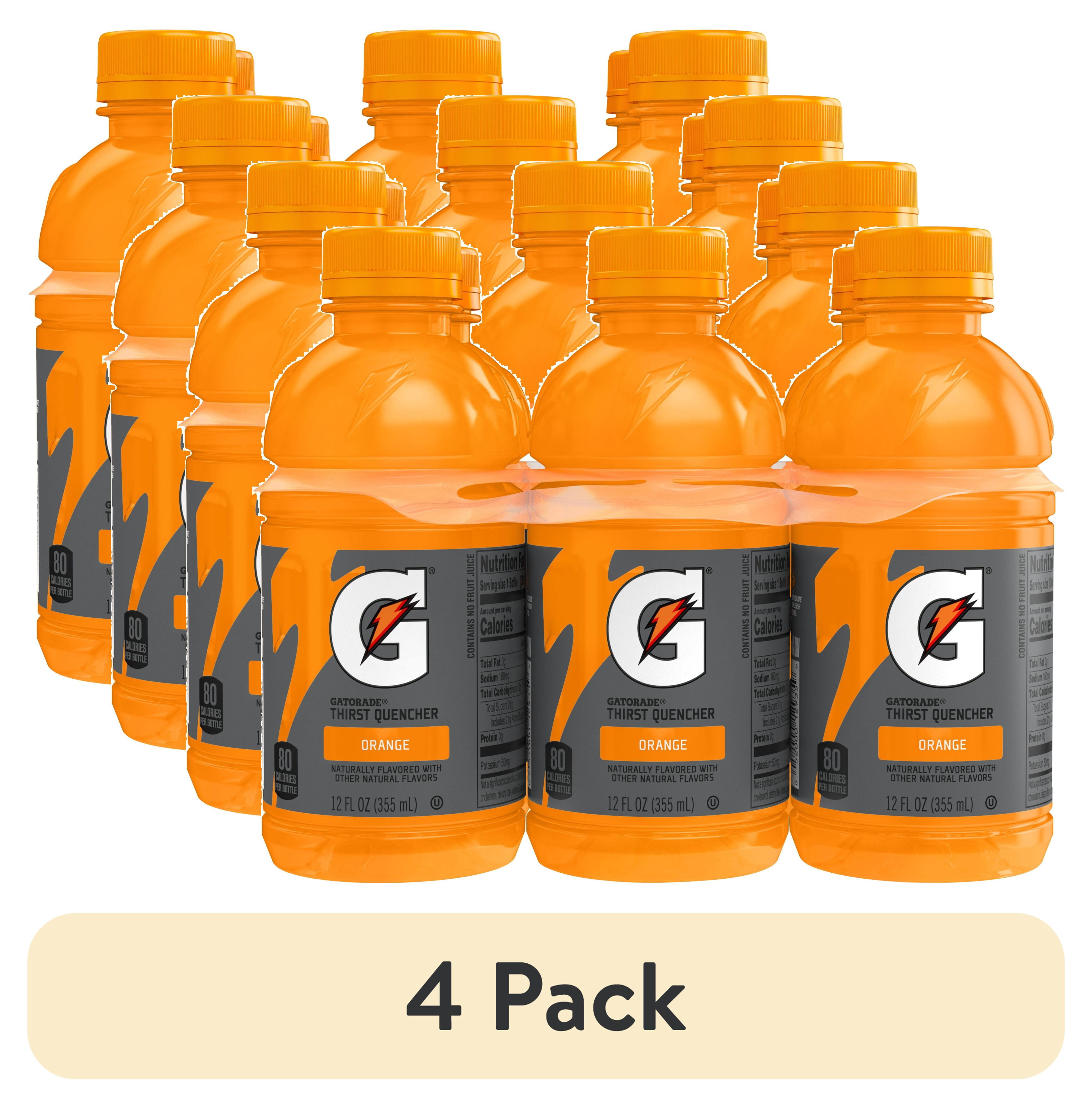 (4 pack) Gatorade Thirst Quencher Orange Sports Drink, 12 fl oz, 6 Count