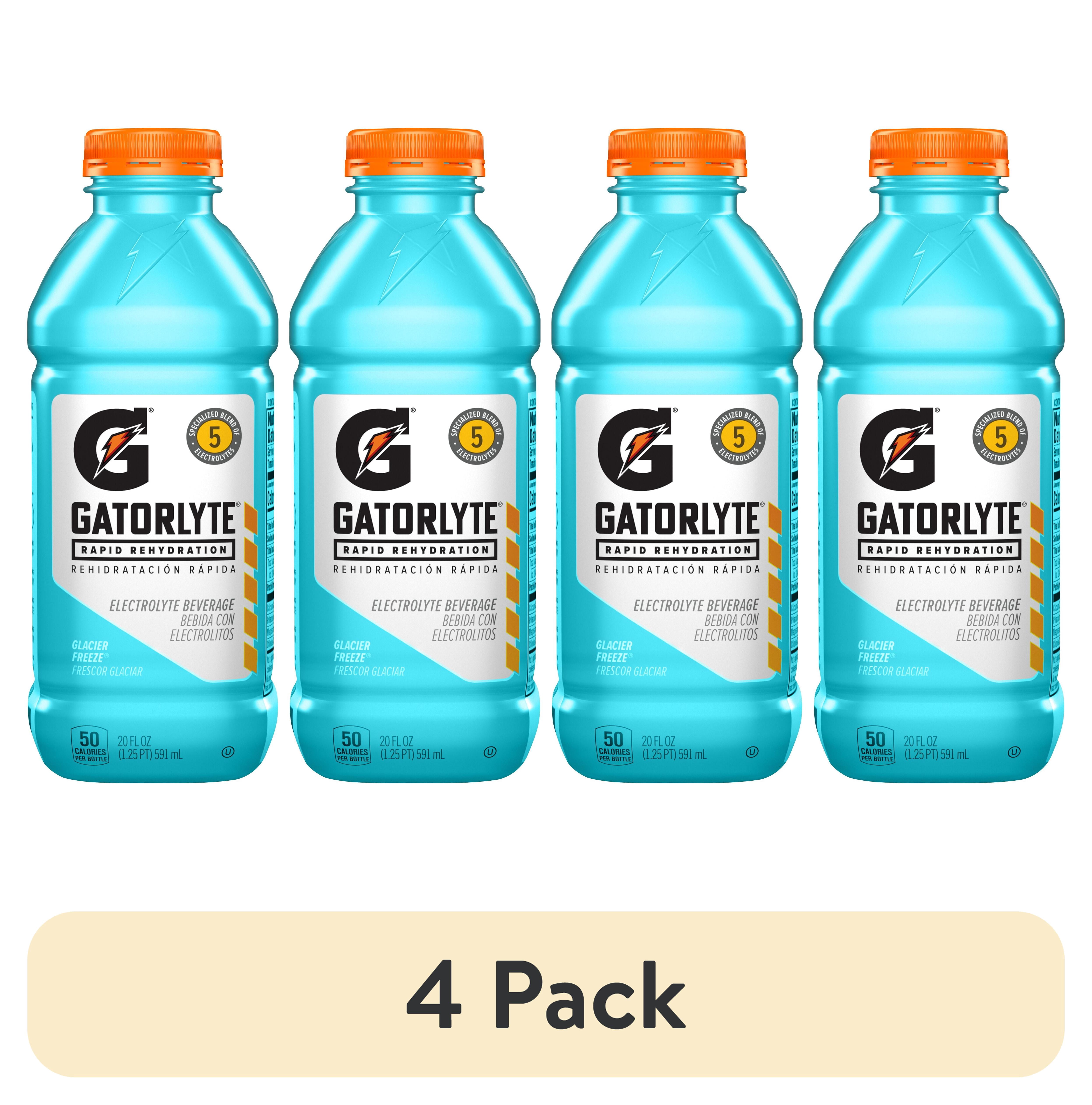 (4 pack) Gatorlyte Rapid Rehydration Electrolyte Drink, Glacier Freeze, 20 fl oz, 1 Count Bottles​