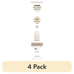 (4 pack) Genieco 20 Count Blended Extra Rich Incense Stick: White Egypt Fragrance - Fresh Scent Family
