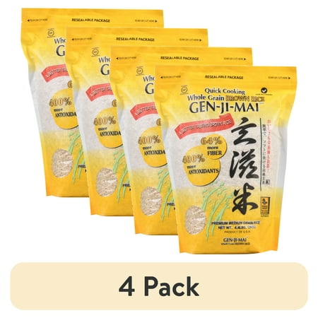 (4 pack) Genji-Mai Gen-Ji-Mai Whole Grain Brown Rice 4.4lb, Does Not Contain Wheat