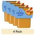 thumbnail image 1 of (4 pack) Gerber Stage 2 Baby Food, Peach Puree Tubs, Baby Puree, 2PK 8 oz, 1 of 17
