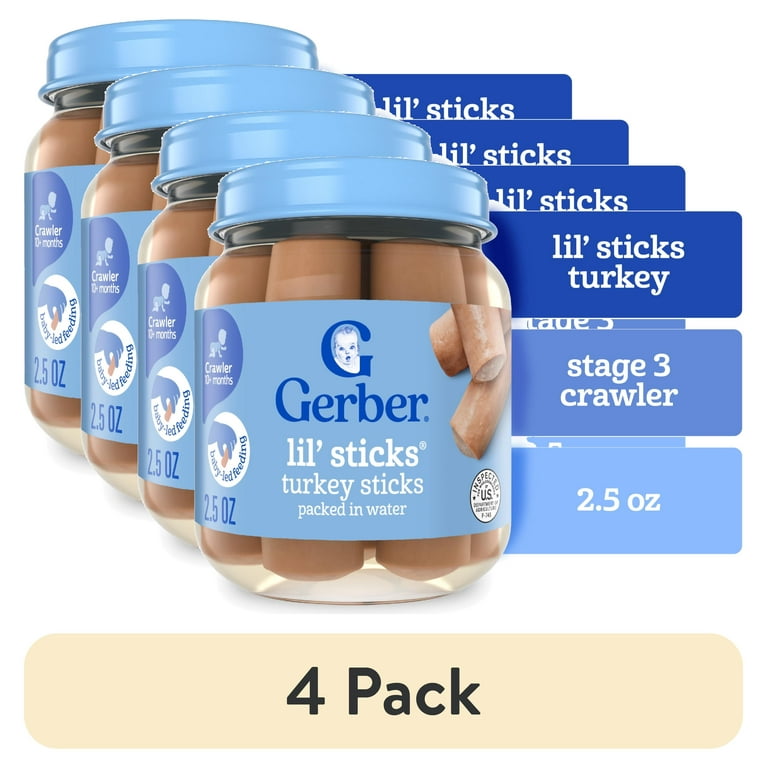 pack) Gerber 3rd Foods Mealtime for Baby Lil' Sticks, Turkey