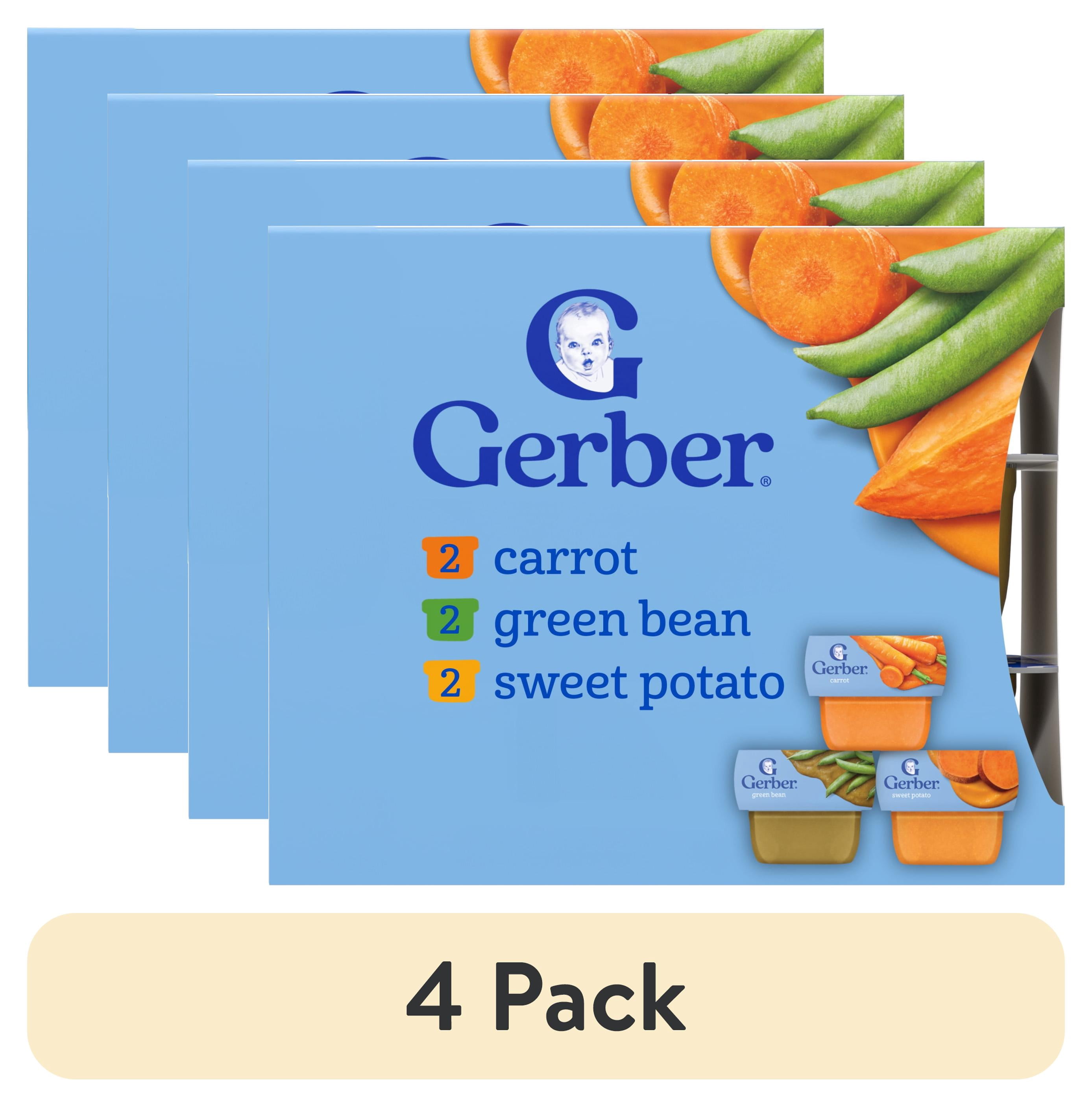 Gerber Stage 1 Baby Food, My 1st Veggies Starter Kit, Baby Food Puree, 2 oz Tubs, Variety (6 Pack)