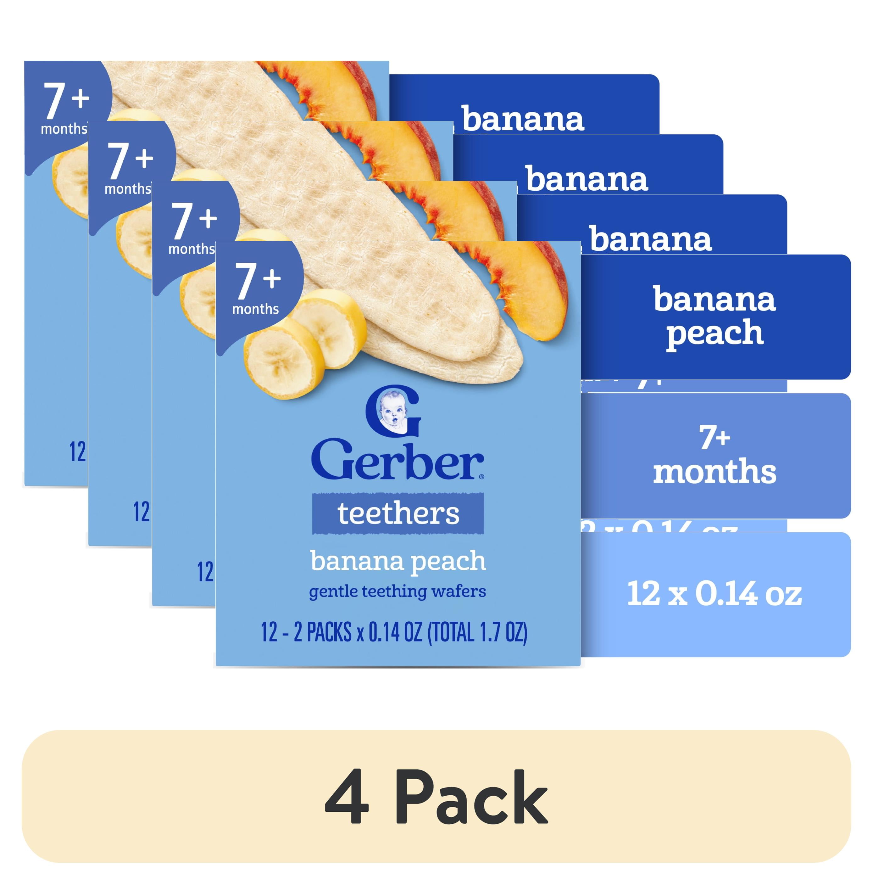 pack) Gerber Stage Baby Food, Banana Peach, oz Box (12