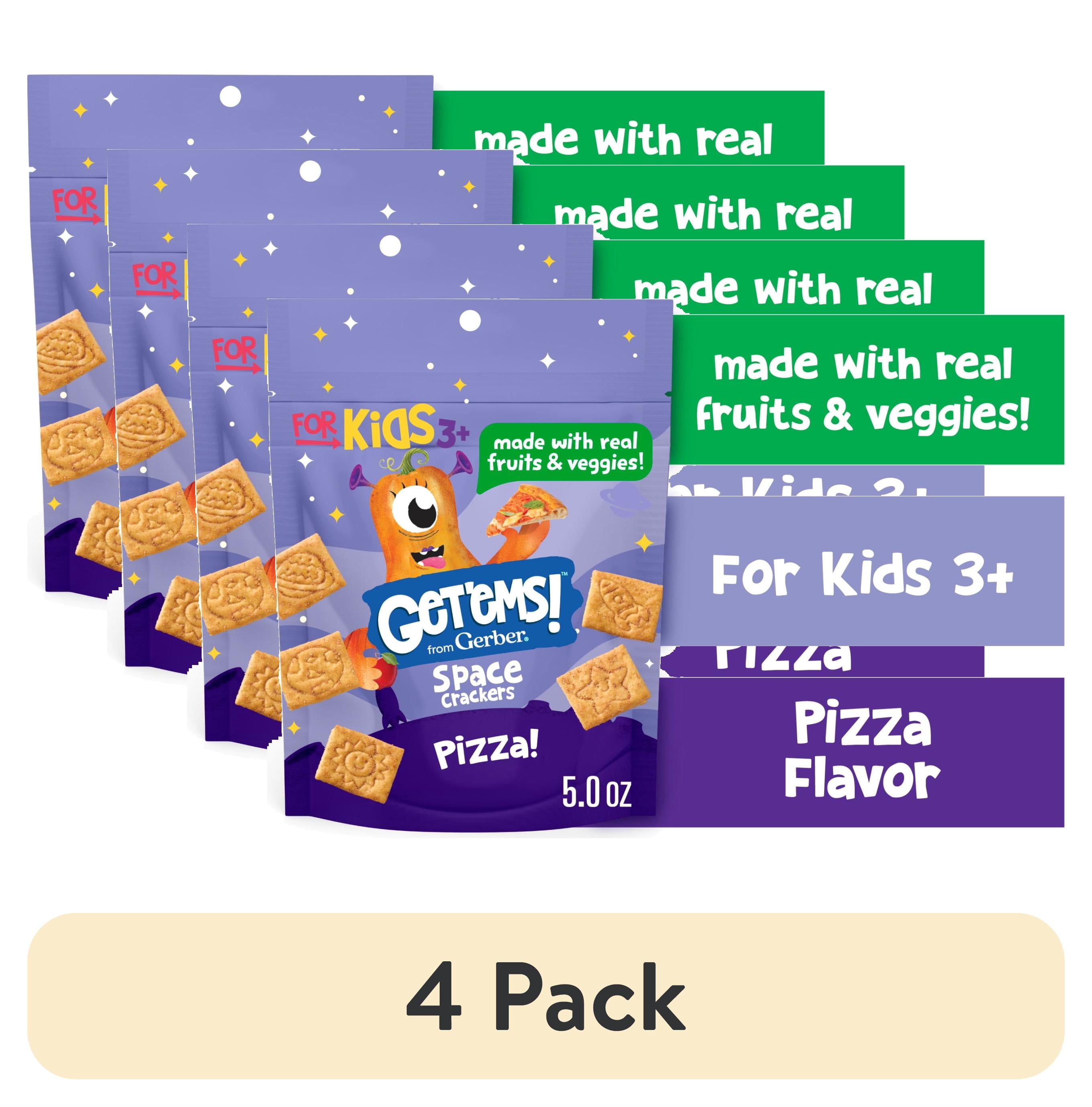 4 pack) Get'ems from Gerber Pizza Flavor Snack Crackers, Kids