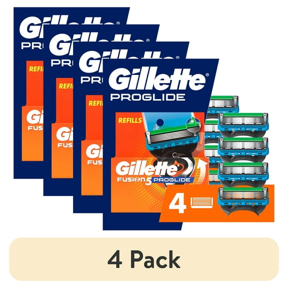 (4 pack) Gillette ProGlide Mens Razor Blades, 4 Blade Refills
