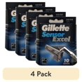 thumbnail image 1 of (4 pack) Gillette Sensor Excel Refill Blades - 10 Cartridges, 1 of 3