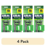 (4 pack) Gillette Sensor3 Sensitive, Men's Disposable Shaving Razors, 1 Count