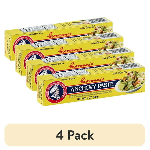 (4 pack) Giovannis Appetizing Food Prod Giovannis Anchovy Paste, 2 oz