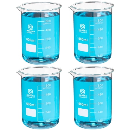 4-pack Glass Beakers 600mL