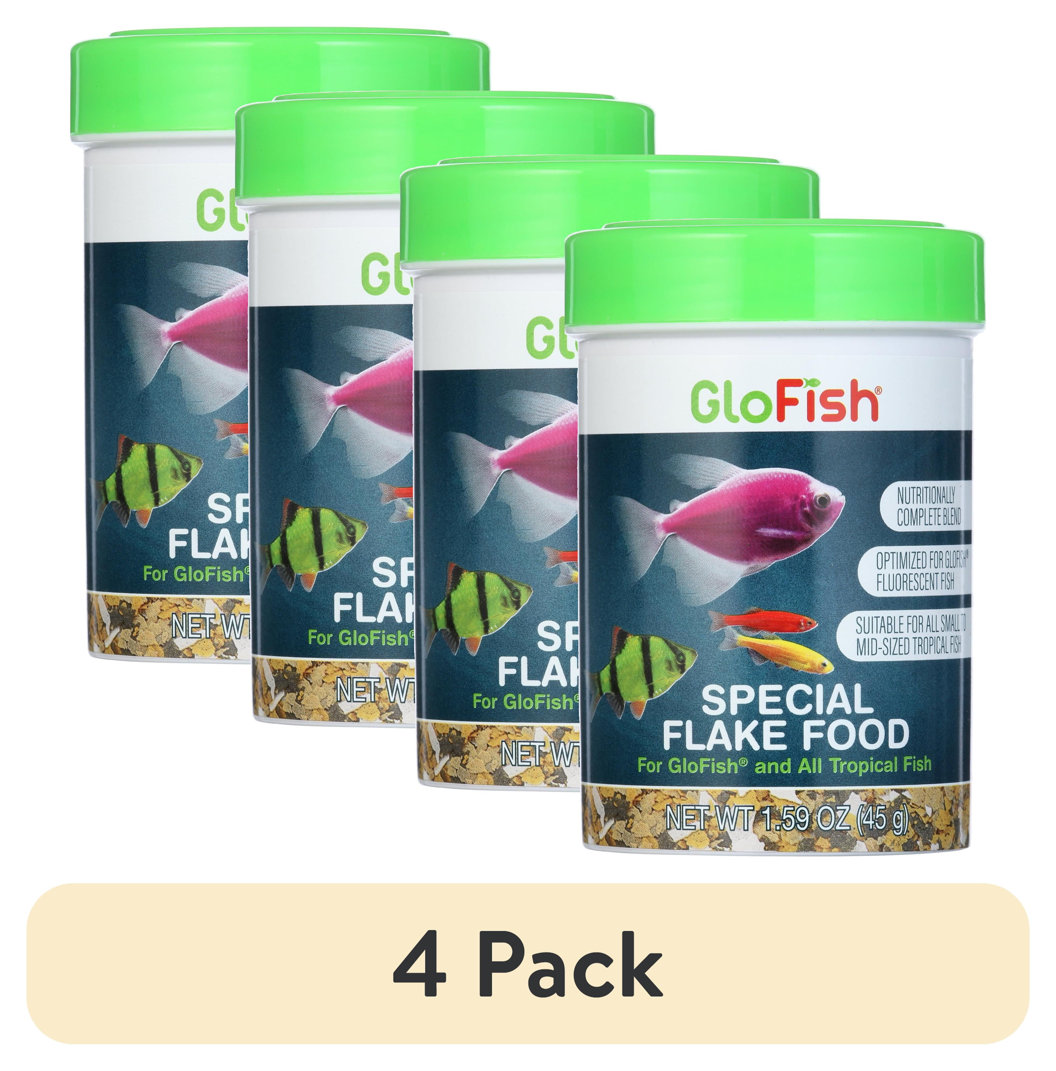 (4 pack) GloFish Special Flake Fish Food, for GloFish and Small to Mid-Size Tropical Freshwater Fish, 1.59 oz