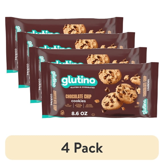 (4 pack) Glutino Gluten Free Chocolate Chip Cookies, 8.6 oz.