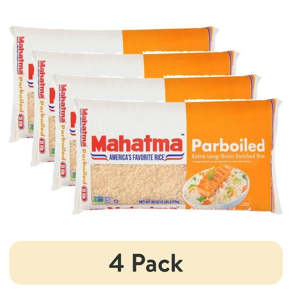 (4 pack) Gold Enriched Grain Parboiled Rice Extra Long 80 oz