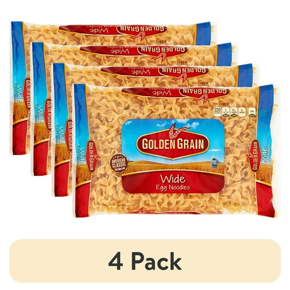 (4 pack) Golden Grain Wide Egg Noodles, 12 oz