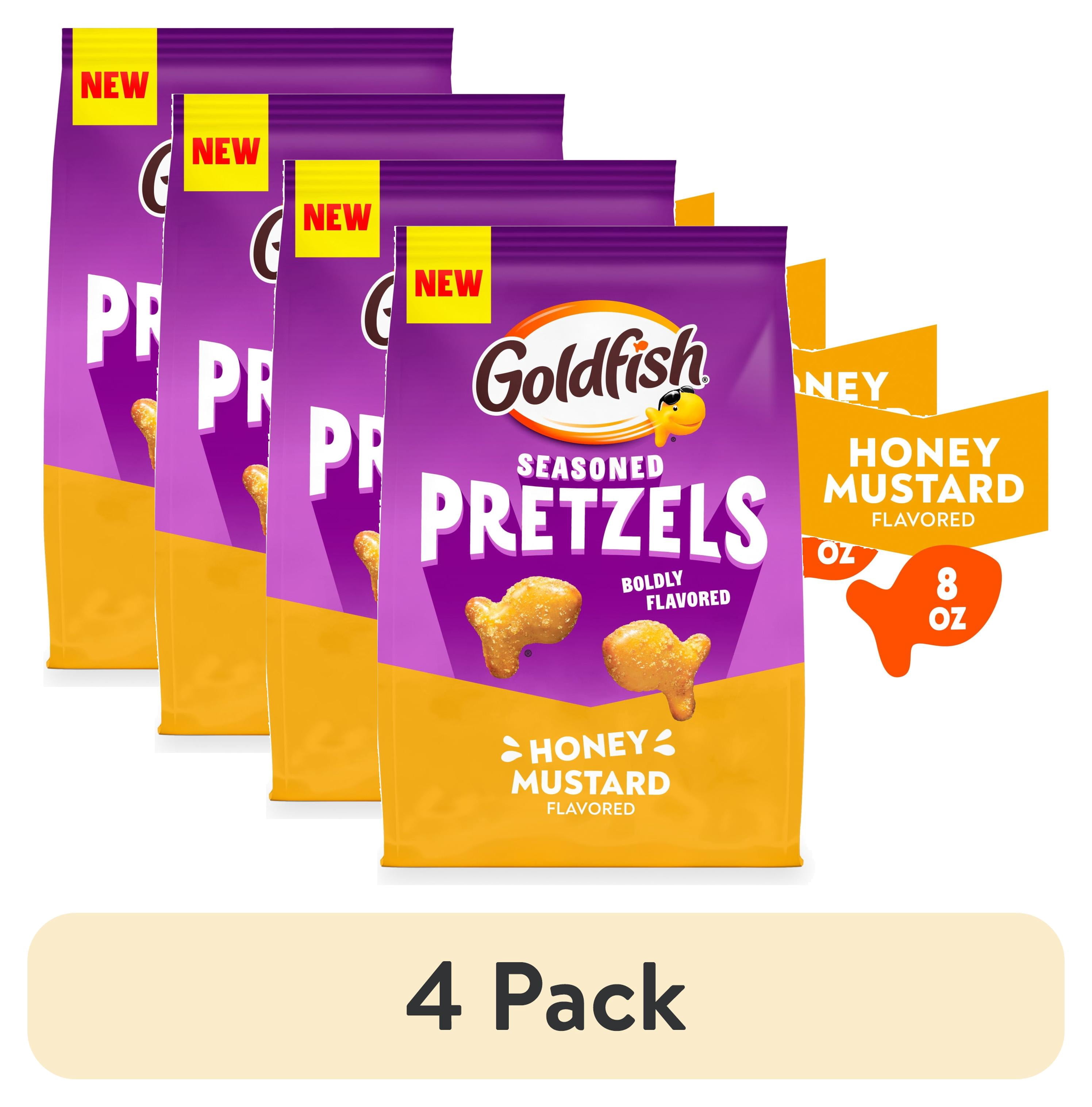 (4 pack) Goldfish Honey Mustard Seasoned Pretzels, 8 Ounce Bag