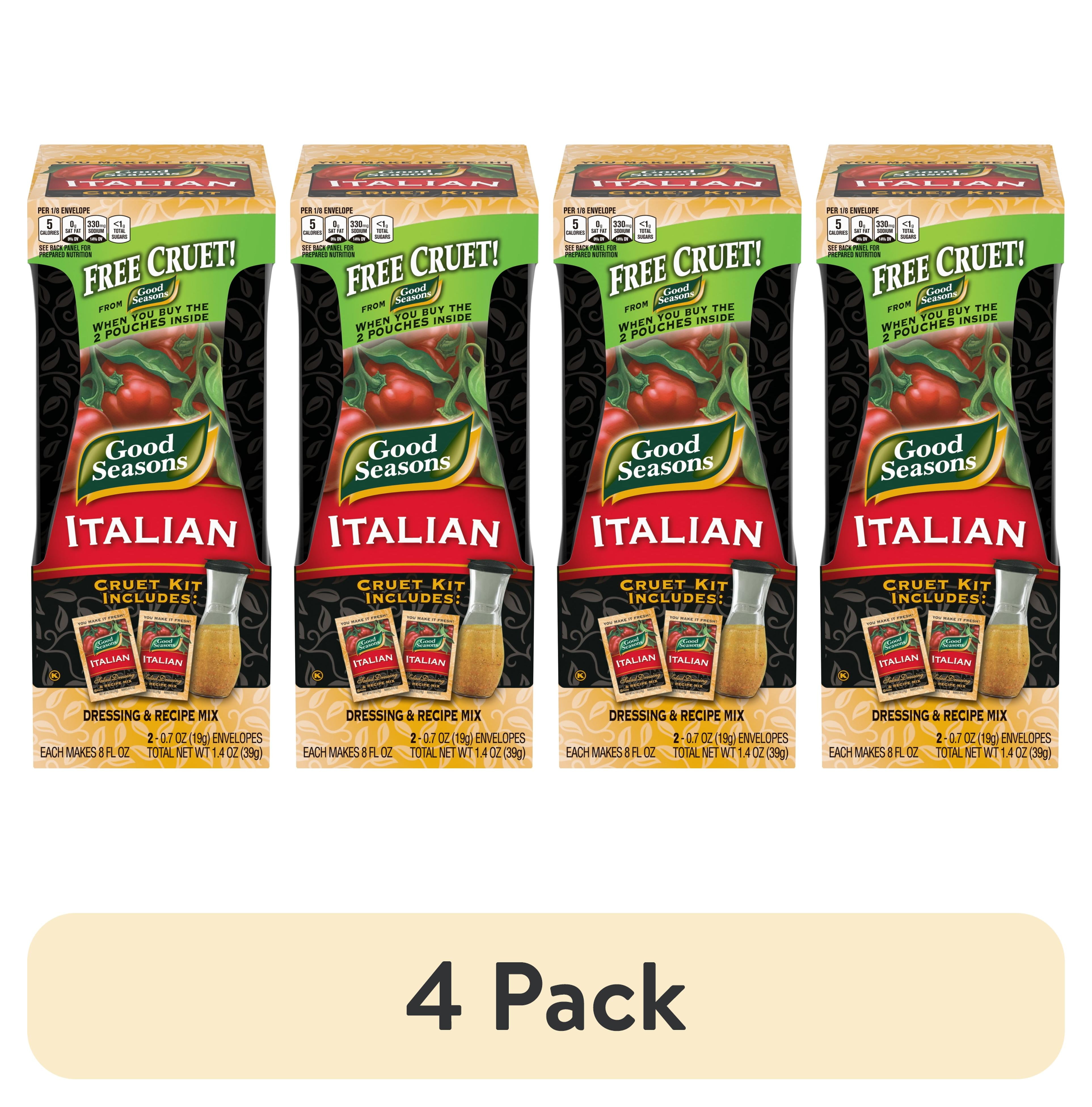 (4 pack) Good Seasons Italian Dressing & Recipe Seasoning Mix with Free ...
