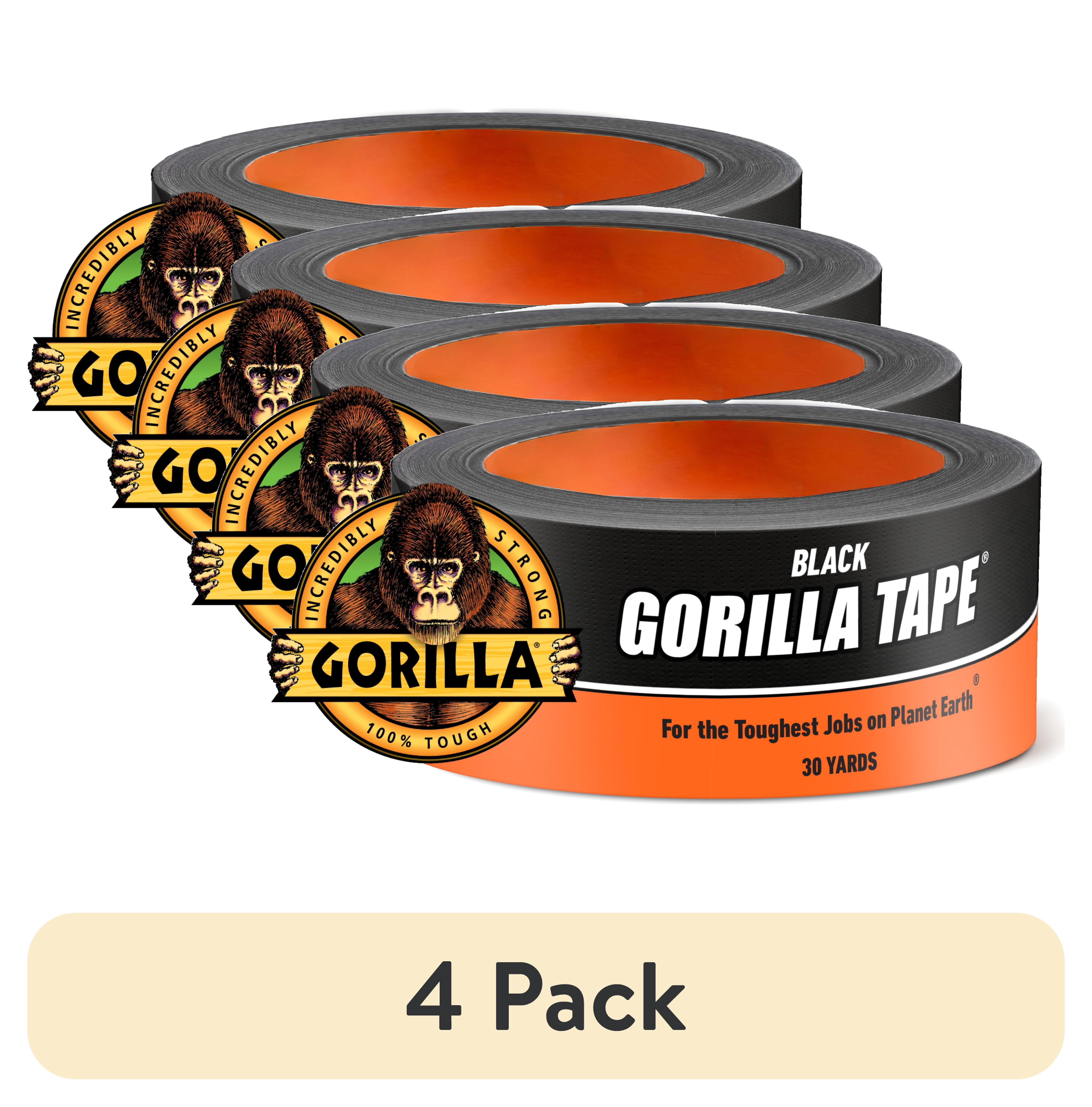 (4 pack) Gorilla 30 Yard Black Tough Duct Tape Single Roll, Pack of 1