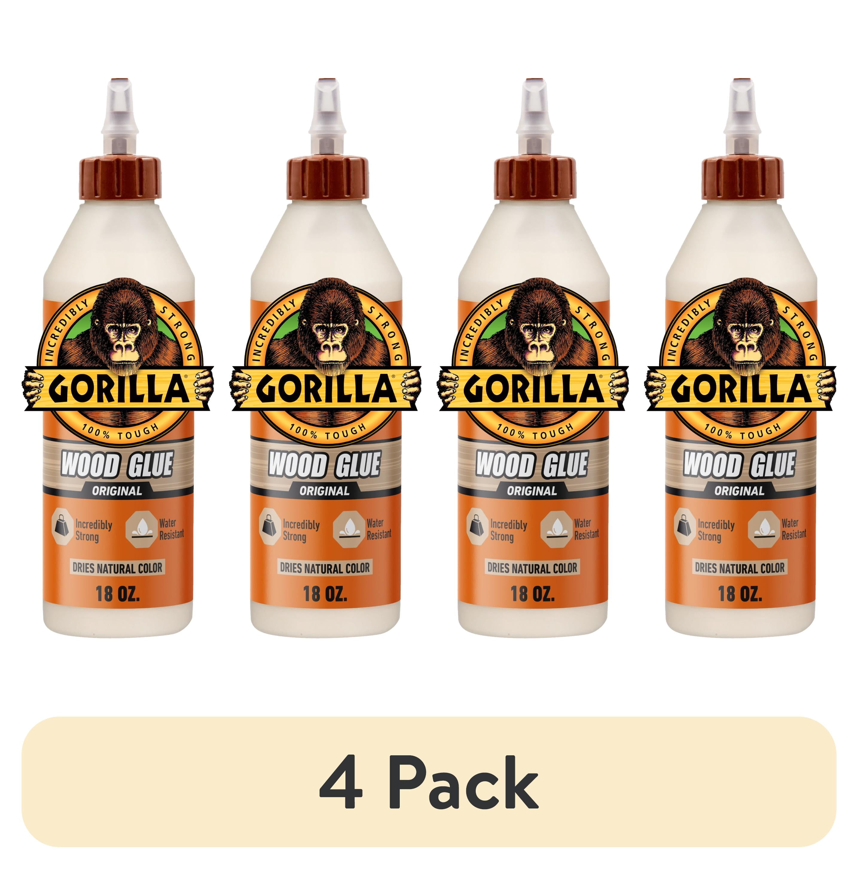 (4 pack) Gorilla Glue 18oz. Wood Glue. Color: White / Cream. Assembled Product Weight Is 1.36 lb