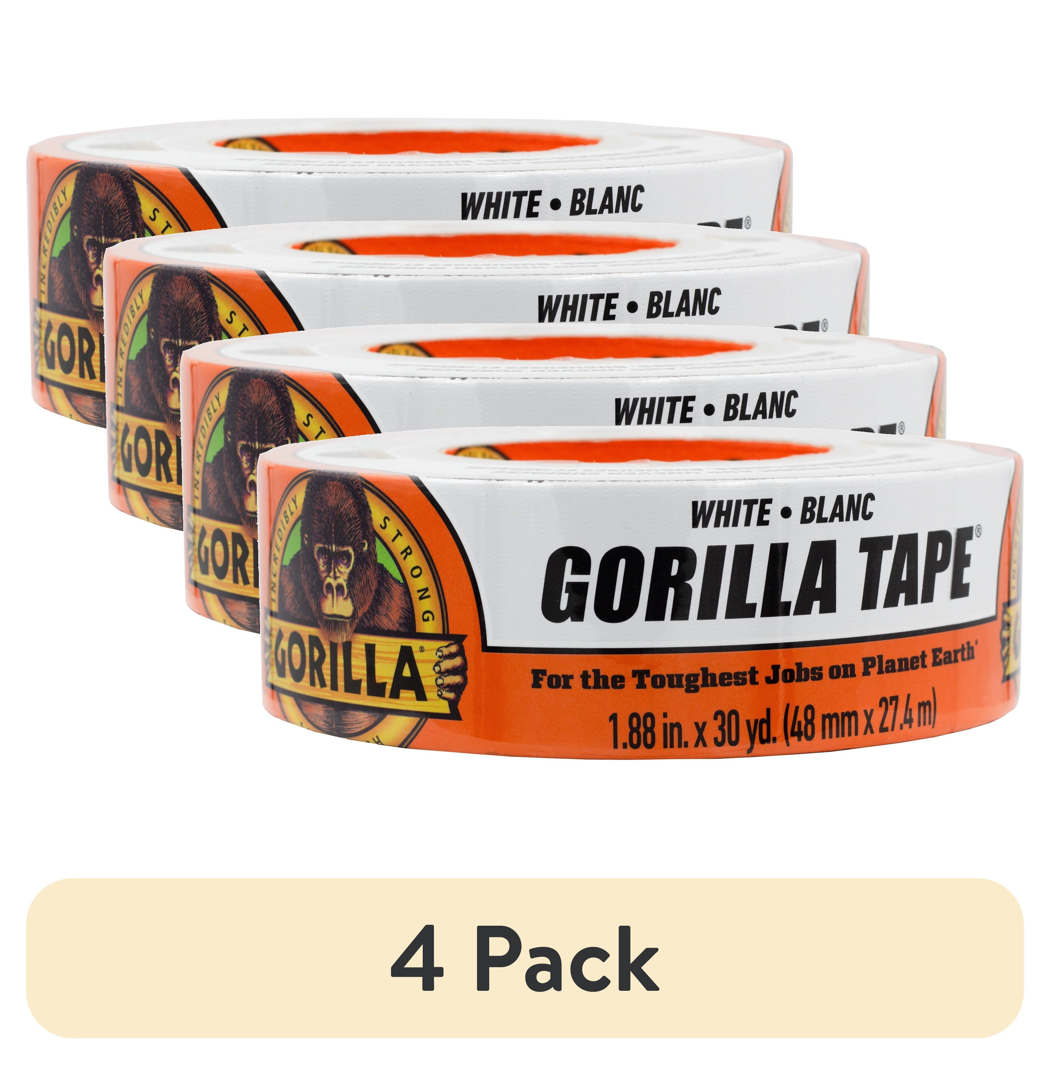 Gorilla ダクトテープ。 4 Pack ホワイト 6025001-4 4 : Gorilla Tape Tough \u0026 Wide, White Tape, 2.88\" x 25 yd