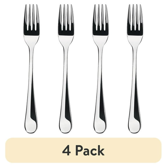 (4 pack) Gourmet Settings Windermere Stainless Steel Salad Fork