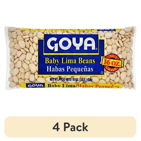 (4 pack) Goya Baby Lima Beans, Dry, 1 lb.