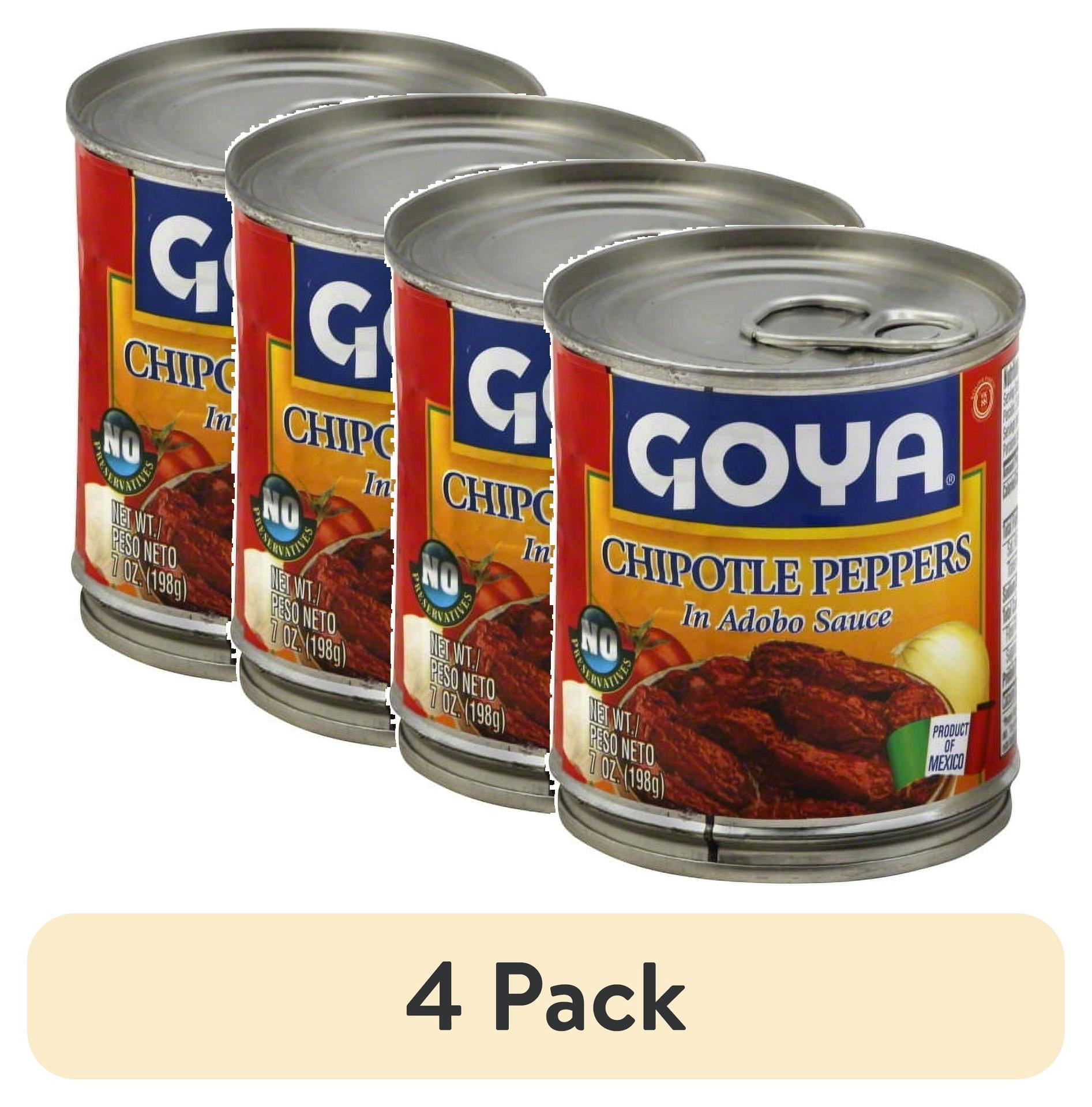 (4 pack) Goya Chipotle Peppers in Adobo Sauce 7.0 oz - Gluten-Free, Vegetarian