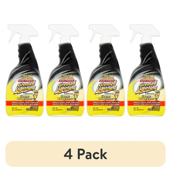 (4 pack) Greased Lightning Super Strength Multi-Purpose Cleaner & Degreaser, 32 fl oz