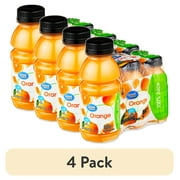 (4 pack) Great Value 100% Orange Juice, 10 fl oz, 6 Count