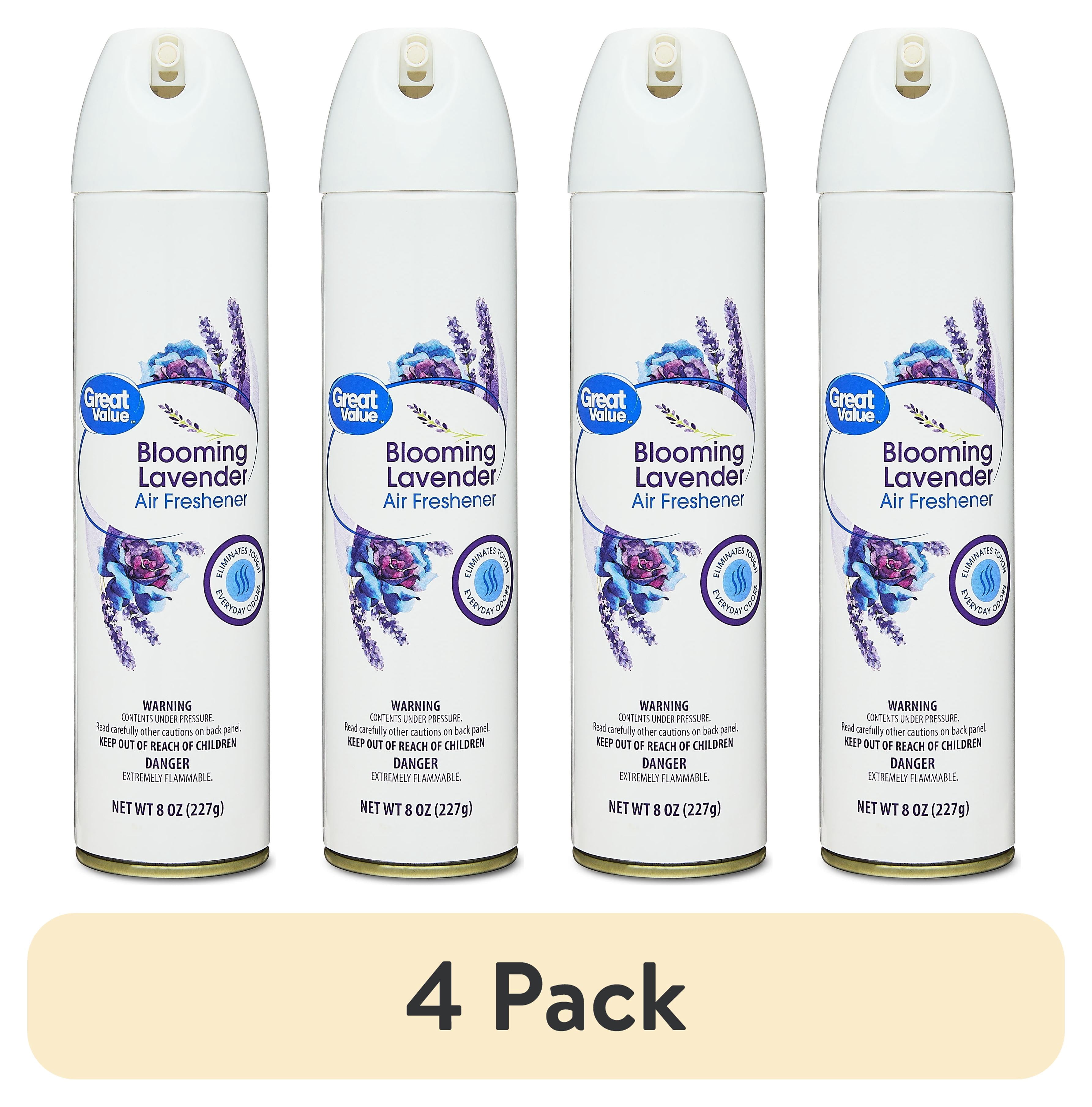 (4 pack) Great Value Blooming Lavender Aerosol Air Freshener, 8 oz