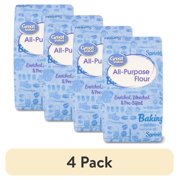 (4 pack) Great Value All-Purpose Enriched Bleached Wheat Flour, 5 lb Bag