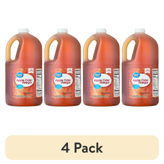 (4 pack) Great Value Apple Cider Vinegar, 128 fl oz